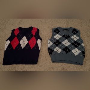 Set of Two Sweater Vests Price of One V Neck